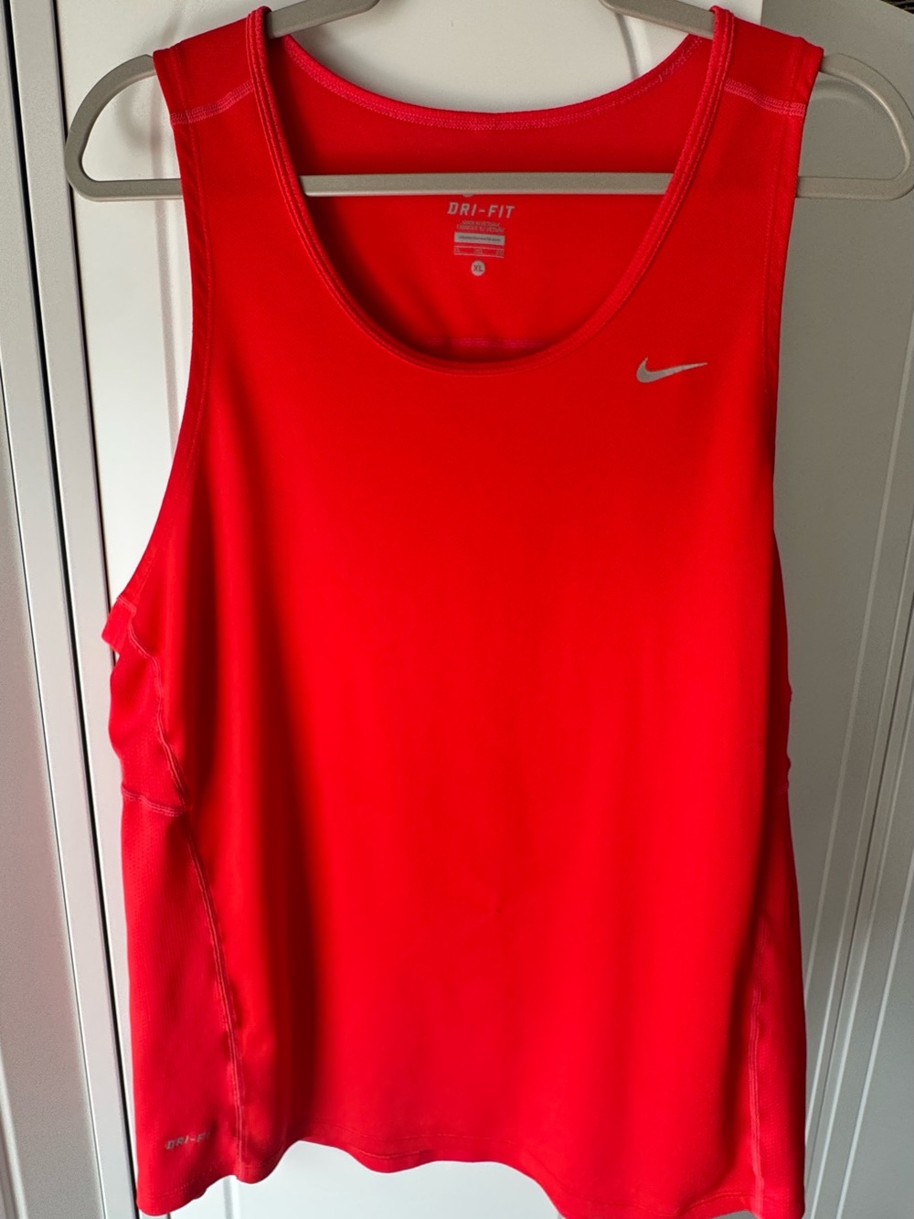 Men’s Nike Bright Red Dri-FIT Athletic Tank